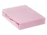Prześcieradło Jersey z gumką jasnoróżowe 120x200     002 jasny róż